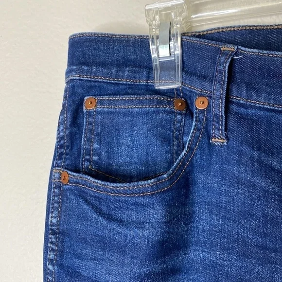 Madewell high rise skinny jeans Sz 31 tall blue denim EUC - Picture 4 of 9